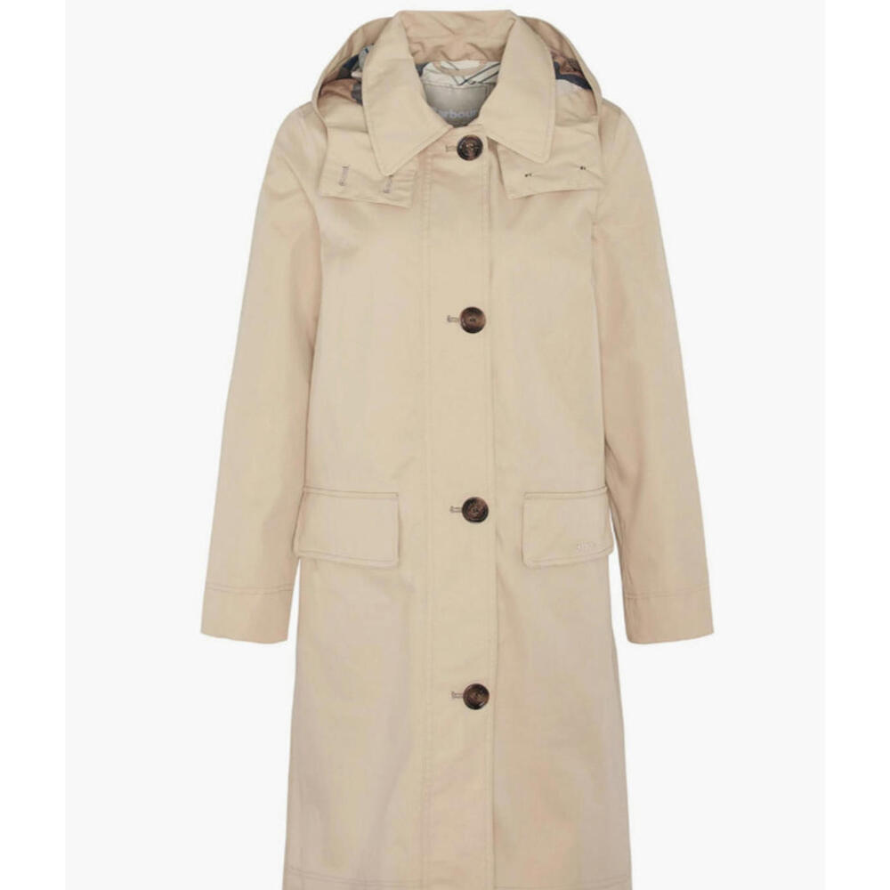 NEW Barbour Hebrides Waterproof Jacket in Beige Size 4 #C4896